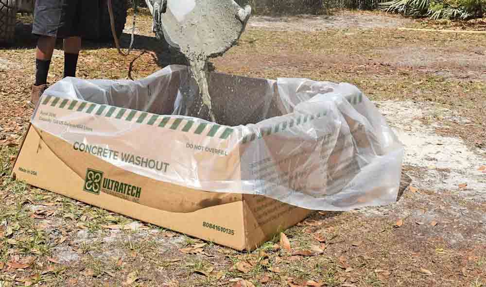 Concrete Washout Containers - Portable Bag Lined Bins